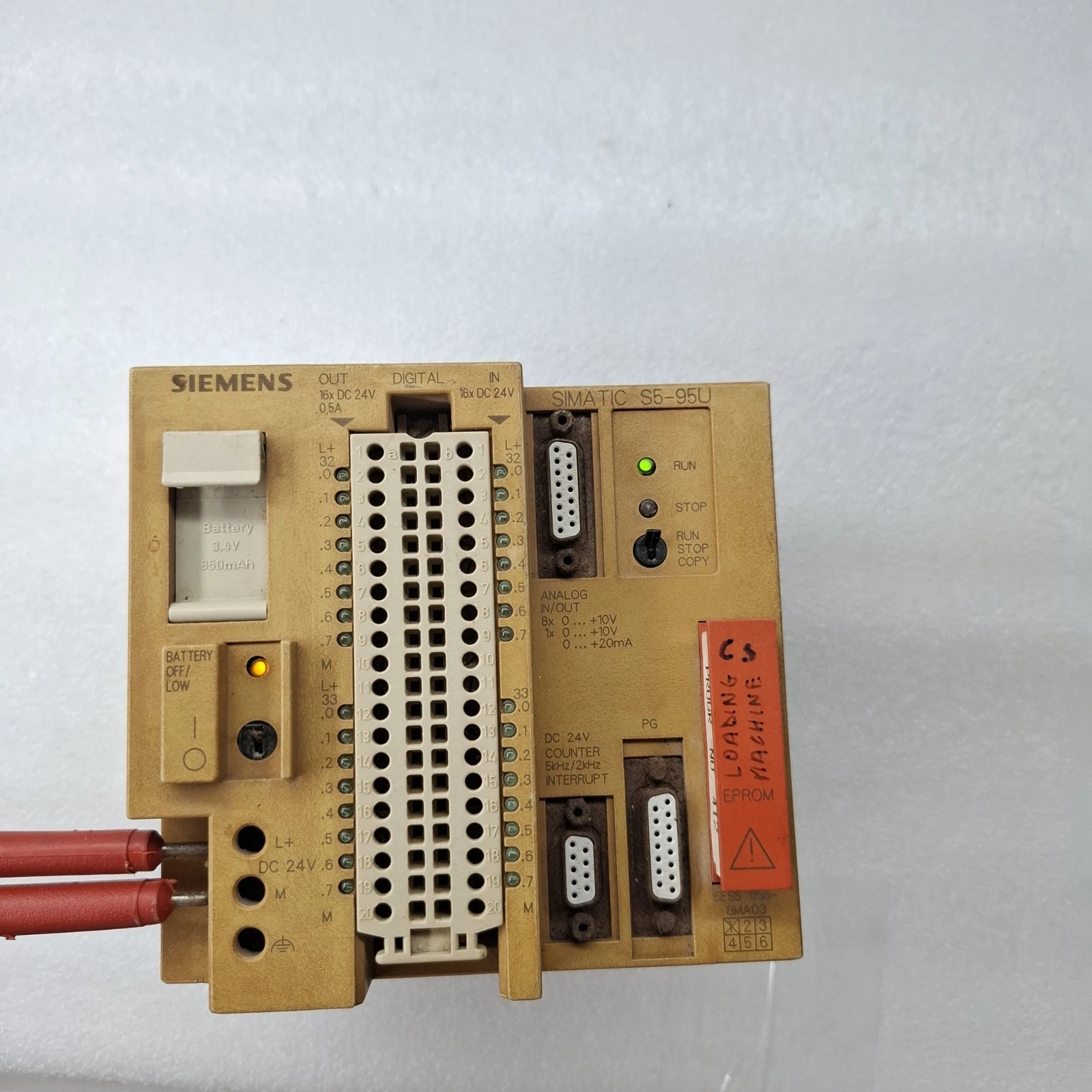 SIEMENS SIMATIC S5-95U 6ES5 095-8MA03 CPU 6ES50958MA03 SIMATIC S5 95U (USED)